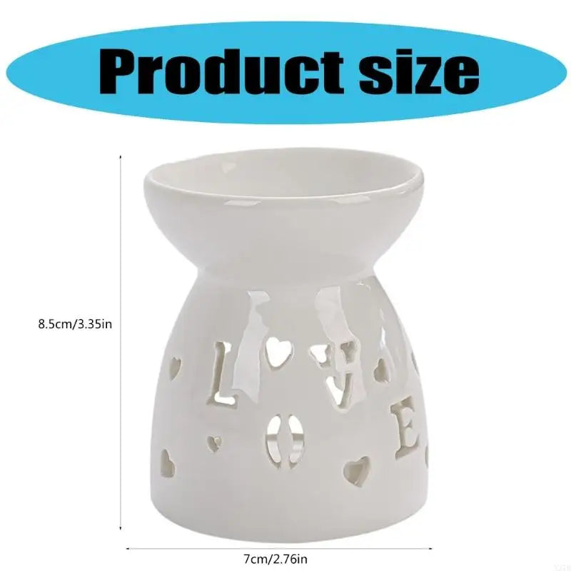 Romantics White Hollowed Ceramics Tealight Holders Essential Oil Diffuser
