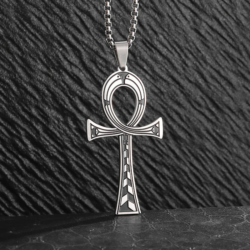 Stainless Steel Christian Eucharist Halo Grape Juice Cross Necklace Men Women Catholic Holy Spirit Church Jewelry